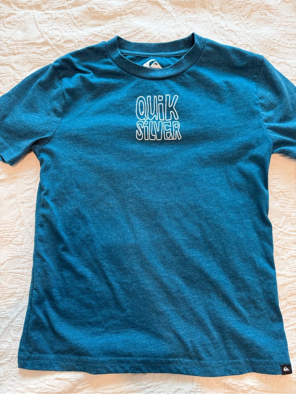 2 for$6✨Quicksilver Boys' Teal Logo T-Shirt, Size S (Age 8)
